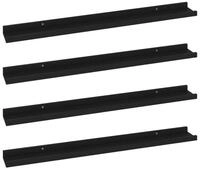 vidaXL Wandregal, Regale 4 Stk. Schwarz 80x9x3 cm