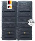 4rain Regentonne SLIM STONE DECOR Wandtank-SET 1000 L, graphite grey