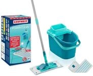 Leifheit Bodenwischer-Set Set POWER CLEAN mit 2x Ersatzbezug micro duo, (6-St),