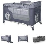 LORELLI Baby-Reisebett Moonlight 2 Ebenen, Wickelauflage, R&auml;der, Seiteneingang,
