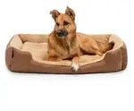 lionto Tierkissen mit herausnehmbarem Wendekissen, 90x70 cm, braun/beige,...