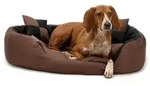 lionto Tierkissen, Wendek&ouml;rbchen 4-in-1 Heimtierbett, 85x70 cm, schwarz/braun,
