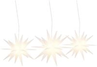 vidaXL LED-Stern f&uuml;r au&szlig;en LED-Weihnachtssterne 3 Stk. Faltbar Wei&szlig;