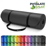 TRESKO Gymnastikmatte rutschfest mit Tragegurt Sportmatte gepolstert, Yogamatte