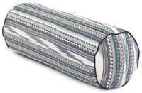 bodhi Yoga Bolster Yoga BOLSTER, ETHNO Collection, Ikat-Webstoff schwarz-wei&szlig;-blau