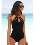 LASCANA Badeanzug Italy mit modischen Cut-Outs schwarz 34