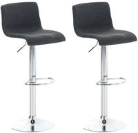 CLP Barhocker Hover Stoff (Set, 2er), h&ouml;henverstellbar und drehbar
