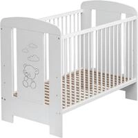 Best for Kids Babybett 120x60cm mit und ohne Matratze, 4-teilig, aus Buchenholz,