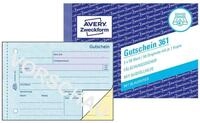 Avery Zweckform Briefpapier AVERY Zweckform Gutschein mit Blaupapier blau DIN...