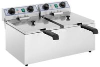 Royal Catering Fritteuse RCTF 13DH, 2X13 TIMERFRITEUSE / FR, 6400 W, 2 x 13 L...