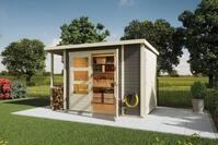 Karibu Gartenhaus Multifunktionshaus 1 Pultdach, BxT: 300x186,5 cm,...