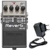 Boss by Roland E-Gitarre Boss RV-6 Reverb Pedal Studio-Hall mit Netzteil