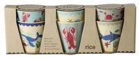 rice Becher Kinderbecher Set 6 St&uuml;ck Melamin, robust, sp&uuml;lmaschinengeeignet