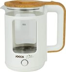 Jocca Wasserkocher JOCCA Elektrischer Wasserkocher 1,8L, Nature-Line Weiss,...