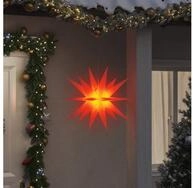 vidaXL LED Stern vidaXL LED-Weihnachtsstern Faltbar Rot 57 cm