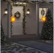 vidaXL LED Stern vidaXL LED-Weihnachtsstern mit Erdspie&szlig; Faltbar Gelb 57 cm