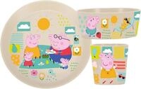 KOZIOL Kindergeschirr-Set CONNECT PEPPA PIG (3-tlg), 1 Personen, Kunststoff, Made in