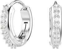 Swarovski Paar Creolen Schmuck Geschenk Matrix Ohrringe, mit Swarovski&reg; Zirkonia