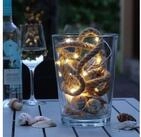 MARELIDA LED-Lichterkette Seil Jute maritime Deko Kordel Tau 40LED 2m Timer 8