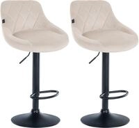 CLP Barhocker Lazio Samt (Set, 2er), Barstuhl 360&deg; drehbar