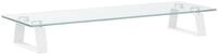 vidaXL Monitorst&auml;nder Monitorst&auml;nder Wei&szlig; 60x20x8 cm Hartglas und Metall