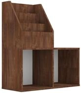 vidaXL Kinderregal, Kinder-B&uuml;cherregal Braun Eiche 71x30x78,5 cm Holzwerkstoff