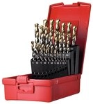 Dormer Spiralbohrer, Set 1-13 mm x0,5 in A002 in Box 118G Typ N 4xD 25-teilig Tin Tip