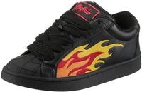 Sneaker BUFFALO "LIBERTY", Damen, Gr. 36, schwarz (schwarz, orange), Lederimitat,