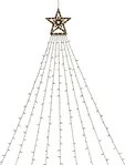 KONSTSMIDE LED-Lichtervorhang Triangel, 304-flammig, LED Lichtervorhang mit...
