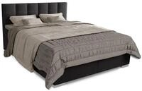 Juskys Boxspringbett Seattle, 180x200 cm, mit Stoff-Bezug, Federkernmatratze,...