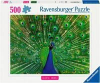 Ravensburger Puzzle Colorful Animals, Peacock, 500 Puzzleteile, Made in Germany