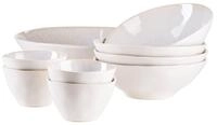 M&Auml;SER Salatsch&uuml;ssel FROZEN, Salatsch&uuml;ssel-Set, Steinzeug, Steinzeug, (9-tlg)