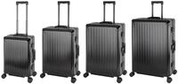 Travelhouse Trolleyset Tokyo, 4 Rollen, (4 tlg., Hartschalen Trolley Set), Aluminium