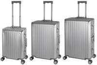 Travelhouse Trolleyset Tokyo, 4 Rollen, (3 tlg., Hartschalen Trolley Set), Aluminium