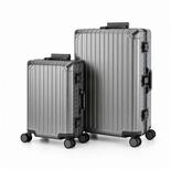 Travelhouse Kofferset 100% Aluminium TOKYO - verschiedene Farben, 4 Rollen, (2 tlg.,