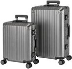 Travelhouse Kofferset 100% Aluminium TOKYO - verschiedene Farben, 4 Rollen, (2...