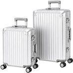 Travelhouse Kofferset 100% Aluminium TOKYO - verschiedene Farben, 4 Rollen, (2 tlg.,