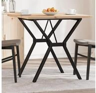 vidaXL Esstisch, Esstisch Y-Gestell 80x80x75,5 cm Massivholz Kiefer & Gusseisen