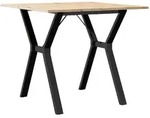 vidaXL Esstisch Esstisch Y-Gestell 90x90x75 cm Massivholz Kiefer und Stahl...