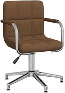 vidaXL Esszimmerstuhl Esszimmerstuhl Drehbar Braun Stoff (1 St)