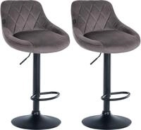 CLP Barhocker Lazio Samt (Set, 2er), Barstuhl 360&deg; drehbar