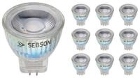 SEBSON LED-Leuchtmittel LED Lampe GU4/ MR11 warmwei&szlig; 3W 220lm Spotlight 12V DC...