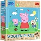 Trefl Puzzle Holz Puzzle Junior 24 - Peppa Pig, 29 Puzzleteile