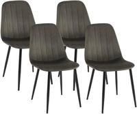CLP Esszimmerstuhl Baxter (4er Set), Samtbez&uuml;ge, bis 150 kg
