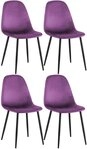 CLP Esszimmerstuhl Napier (4er Set), Metall, gepolstert, mit Lehne