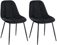 CLP Esszimmerstuhl Tom (2er Set, 2 St), Stoff- oder Kunstlederbezug, Metallgestell