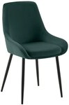 CLP Esszimmerstuhl Elmira (1er), Polsterstuhl mit Samt-Bezug, Metallgestell