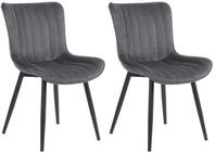 CLP Esszimmerstuhl Largo (2er Set, 2 St), gesteppte Polsterung, Metallgestell
