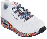 Skechers UNO Sneaker Plateausneaker, Schn&uuml;rschuh mit Keilabsatz bunt|wei&szlig; 36...
