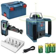 BOSCH Punkt- und Linienlaser GRL 300 HVG, Mit 3x Varta-Akku & Laser-Empf&auml;nger...